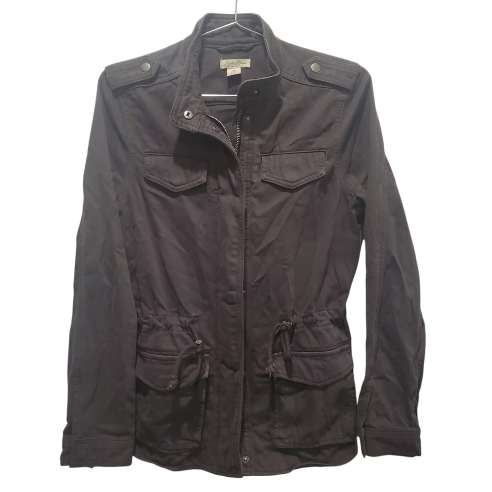 Lucky Brand Cargo Utility Jacket in Dark Gray Size XS 100% Cotton EUC